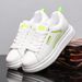 Unisex Classic Chunky Sole Platform Sneakers, Genuine Leather & Mesh Fashion Lace-Up Shoes For Men And Women, Flat & Height Increase Options_vogvips.com