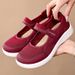 Women's Shoes Breathable Casual Shoes Soft-soled Feet Velcro Middle-aged And Elderly Mother Shoes_vogvips.com