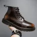 Designer Shoe Plus Size Autumn Winter Couple High Trendy Shoes British Style Black Leather Men's Mid Top Work Boots_vogvips.com