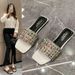 Cross-Border Foreign Trade Colorful Rhinestone Metal Flat 2025 New Cool And Comfortable Beach Sandals_vogvips.com