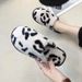 2025 New Home For Women Winter Ins Korean Style Indoor Cotton With Fleece Lining Warm Couple Plush Slippers_vogvips.com
