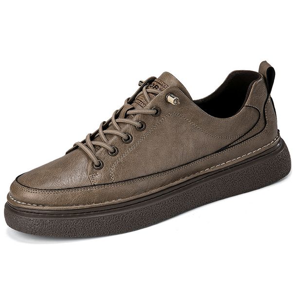 Men's British Casual Shoes Breathable Sneakers Retro One-pedal Board Shoes_vogvips.com