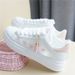 Girls' White Sneakers For Spring And Summer, Versatile Korean-style Children's Sneakers, Elementary School Girls' Sports_vogvips.com
