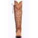 New High Tube Over-the-Knee Side Zipper Lace-Up Women's Boots With Chunky Heels And Pointed Toe In Plus Size_vogvips.com