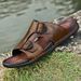High Quality Flats Summer Mens Sandals Fashion Sneakers Outdoor Non-slip Male Beach Slippers Handmade Real Leather Men_vogvips.com