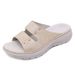 2025 New Summer Genuine Leather Women's Simple Studded Sporty Wedge Large Size Sandals_vogvips.com