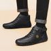 CLOHOO Hand-Sewn Soft-Soled Octopus Boot Men's Short High-Top Leather Boots For Men_vogvips.com