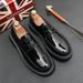 New Teenagers Lace-up Low-top Breathable Formal Casual Leather Shoes_vogvips.com