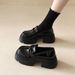 2025 Autumn New British Style Small Leather With Heels And Thick Soles, Casual One Step Single Shoes, Lefu Shoes For_vogvips.com