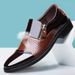 Men's Classic Business Loafers - Comfortable PU Leather Office Shoes With Rubber Sole For Professional Style (Black, Brown, Black Mesh, Brown Mesh)_vogvips.com