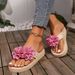 Slippers Flower Flip-flops Platform Slippers Casual Everything With Light Beach Slippers_vogvips.com