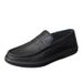 2025 Summer New Casual Men's Versatile Leather Shoes One Step Flat Comfortable Loafers_vogvips.com