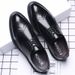 Euro Step New Brogue Business Casual British Formal Leather Korean Style Breathable Men's Shoes_vogvips.com