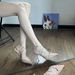 Cross Sandals For Women 2025 Early Spring New Elegant Socialite Strap Niche Design Thin Heel Nude High Heels_vogvips.com