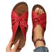 Women's Shoes New Roman Slippers For Women With Wedge Heels And Thick Soles Ladies' Sandals With Bowknot Decoration Light Shoes Large Size Shoes_vogvips.com