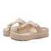 2025 Summer New Women's Flip-Flops Outdoor Thick-Soled Sandals Ladies Height-Increasing European And American_vogvips.com