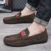 Frosted Suede Slip-on Soft-soled Suede Lazy British Style High-end Peas_vogvips.com