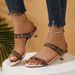 Cross-border Plus-size European And American High-heeled Color-blocked Slip-on Sandals, 2025 New Model, Thin-heeled_vogvips.com
