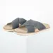 Designer Mens Slippers Brunello Cucinelli Suede Cross Strap Slides Beige Black Brown Slip On_vogvips.com