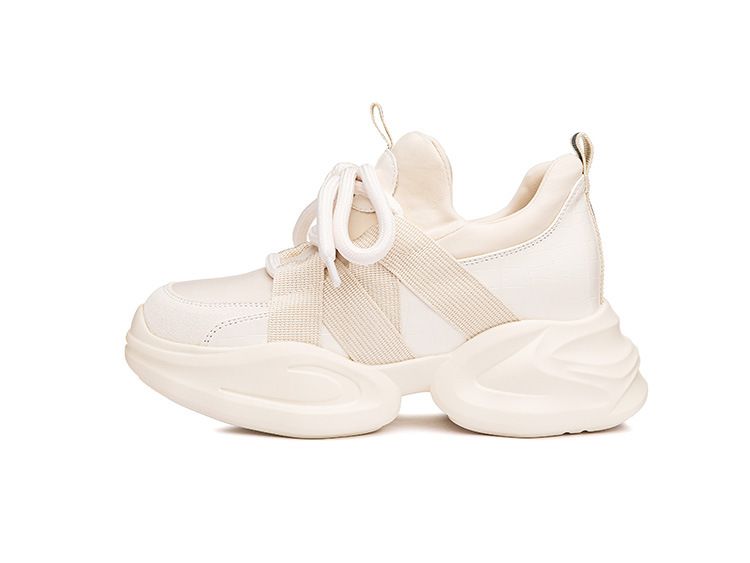 New Thick Soled Little White Casual Women's Shoes Breathable Everything Height-raising Sports Shoes_vogvips.com