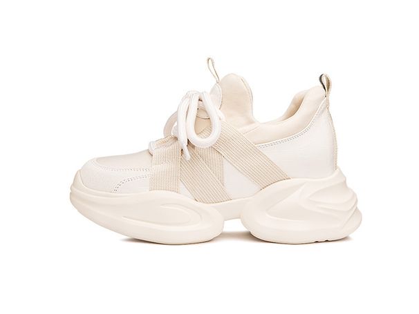 New Thick Soled Little White Casual Women's Shoes Breathable Everything Height-raising Sports Shoes_vogvips.com