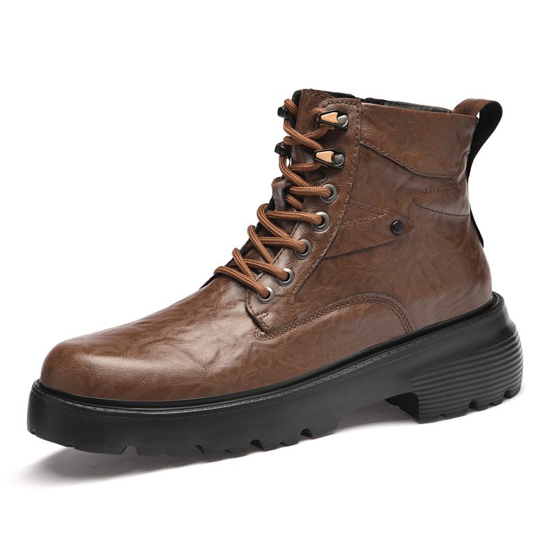Martin Boots Men's High-top Boots Wind Tooling Shoes Young And Young Retro Casual Leather Boots Men_vogvips.com