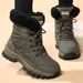 Snow Boots, Warm And Thick Lace Up Women's Boots, Outdoor Anti Snow And Anti Cold High Top Women's Boots_vogvips.com