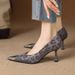 Women's Shoes Toe High Heels Women's Stiletto Heels Spring And Autumn New Style Leopard Print Design Elegant And Versatile Low Cut_vogvips.com