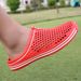 Summer Couple Breathable Half Slippers Men Outdoor Baotou Hole Sandals Beach Flip-flops Men's Casual Flip-flops Platform Sandals_vogvips.com