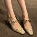 New Season Arrival: French-style Square-toed High Heels For Women With Chunky Heel, Bow Detail, And Mary Jane Design_vogvips.com