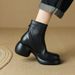 2024 Winter New Genuine Leather Thick-Soled Round-Toe British Style Martin Boots For Women With Chunky Heels And_vogvips.com