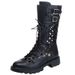 2025 Summer New Versatile Middle Heel Cool Black Mesh Eye Tube Hollow Hole Martin Boots For Women_vogvips.com
