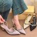 Women, With Style Rhinestones, New Summer Pointed Socialite Heels Early Elegant Closed High 2025 Sandals French Toe For Rhinestones, Women,_vogvips.com