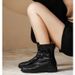 In Stock And Ready To Ship~ British Style Pleated Brown Plush-lined Martin For Women, Early Autumn Short Boots,_vogvips.com