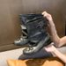 Gentle Girl Street Bow Boots For Women, Ballet Style Vintage Distressed Short Pleated Height-increasing Boots, Original_vogvips.com