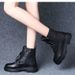 2025 Autumn New Women's Thick Sole Lace-up Short With Fleece Winter Style Internet Celebrity Martin Boots Trend_vogvips.com