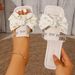 2026 New Cross-Border Plus Size Flat Women's Fashion Versatile Open-Toe Rhinestone Bow Beach Slippers_vogvips.com