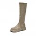 Over-the-Knee Suede For Women, Autumn And Winter New Style, Fleece-Lined, Thickened High Boots, Chunky Heel, Thick Sole,_vogvips.com