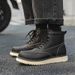 European Warm Series Martin Boots 2025 Autumn Winter New High-top Men's Outdoor Work Shoes Thick-soled Street Fashion Versatile Style_vogvips.com