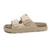 Mens Rubber Slippers Thick Soles Slides Summer Beach Shoes Casual Outdoor Slide Slipper Slip On Sandals_vogvips.com