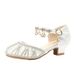MTX Pearl Princess 2025 Spring New Children's Hollow Closed-Toe High Heel Sandals Little Girls' Performance Dress Shoes_vogvips.com