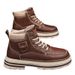 Autumn New British Style Mid-Top Martin Men's Casual Work Trendy Low-Top Ankle Boots Leather Shoes_vogvips.com