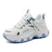 Q7822 New Dad Women 2024 Spring Summer Height Increasing Breathable Thick Sole Mesh White Shoes Versatile For Female_vogvips.com