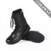 Black Combat Boots Canvas Lightweight Combat Boots Shock Absorbing High Top Outdoor Tactical Boots Mountaineering Boots_vogvips.com