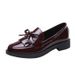 Chunky Heel Single For Women 2024 Spring And Autumn New Women's With Bowknot Small Leather Shoes Student Tassel Loafers_vogvips.com