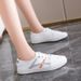 26 Spring And Autumn Women's Non-Slip Soft Sole Comfortable Flats, Lightweight Versatile Student Sports Casual Shoes,_vogvips.com