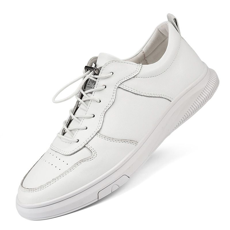 Men's Shoes Board Shoes Little White Shoes Low-top Microfiber Veneer Flat-soled Retro Casual Shoes Sports Shoes_vogvips.com