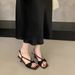 Niche French Style High Heels Bowknot Sandals Fairy 2025 New Summer Elegant Matching Dress Roman Shoes_vogvips.com