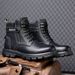 European Warm Series Martin Trendy Casual Mid-Top Leather Boots Winter Plush Work High-Top Men's Shoes_vogvips.com