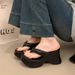Wedge High Heel Platform Waterproof Sandals For Women Summer Fashion Outdoor Small Size Flip-Flops_vogvips.com
